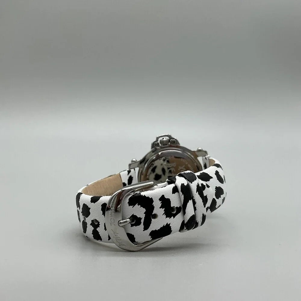 Betsey Johnson Womens Watch 36mm Dalmatian Print Band BJ0031-09 New Battery